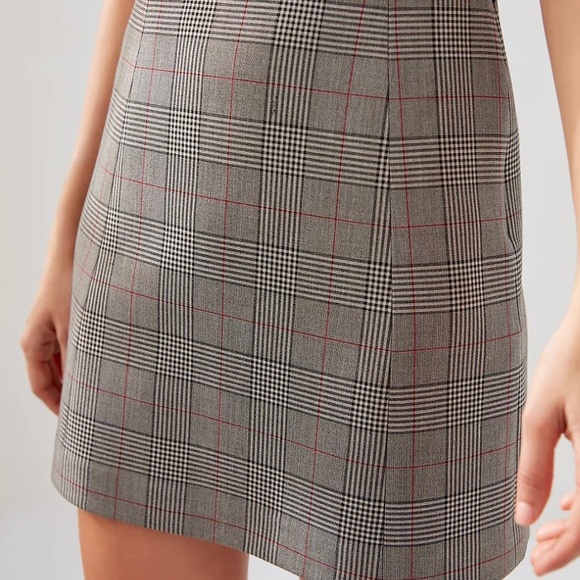 Babaton Plaid Mini Skirt Sz 4 - Picture 1 of 4